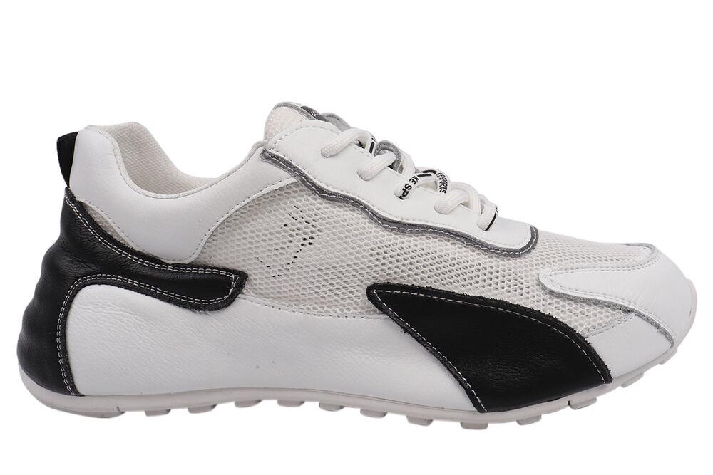 Кросівки жіночі Vikonty зі шкіри на низькому ходу на шнурівці р. 36 Білий (253-21LK) - фото 3 Кросівки жіночі Vikonty зі шкіри на низькому ходу на шнурівці р. 36 Білий (253-21LK) - фото 3