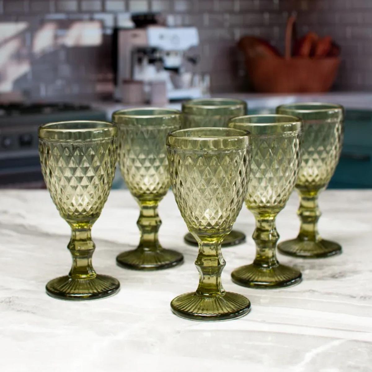 Набір фужерів для вина A-Plus 324 мл 6 шт. Green (1510DZS) - фото 2