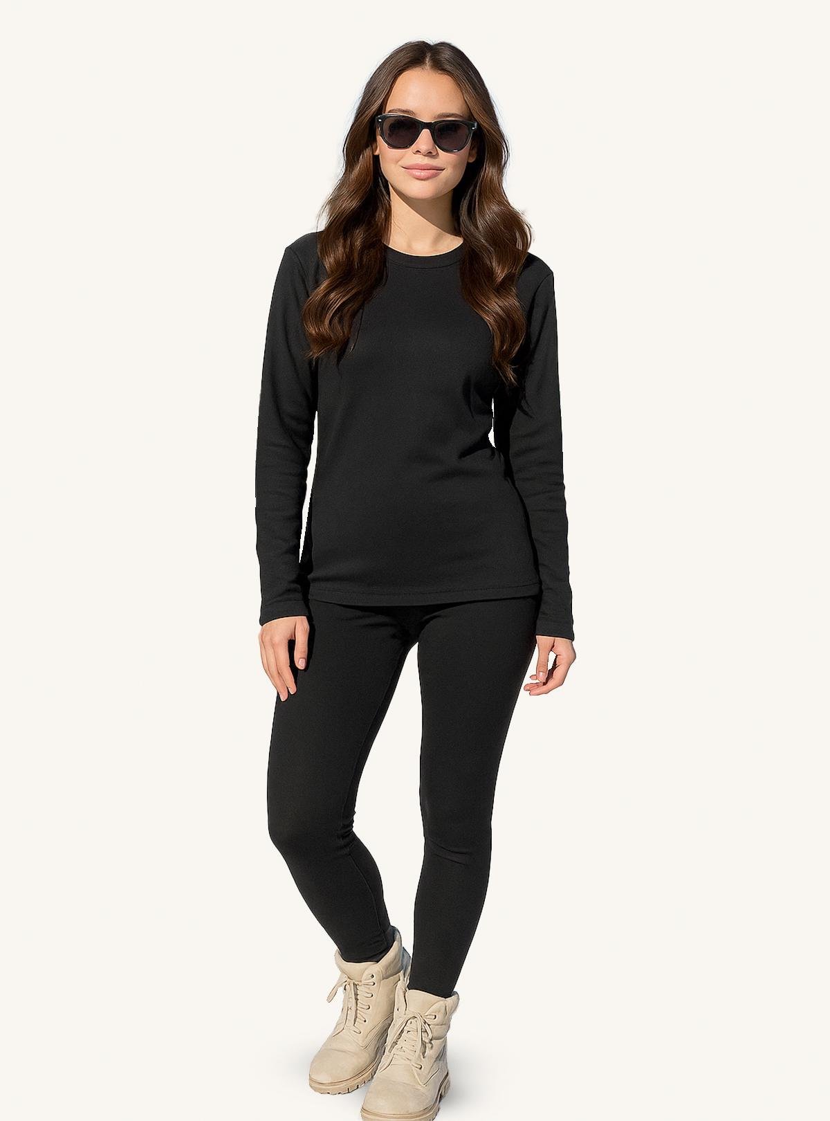 Термобелье женское OnePro EcoTherm из натурального хлопка XXL Черный (73836)