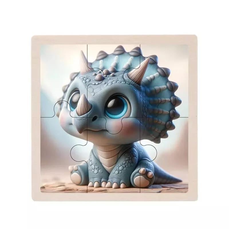 Пазл-вкладиш дерев'яний дитячий Трицерапторс MD 1509-27 6 ел. (RLT52709) Пазл-вкладиш дерев'яний дитячий Трицерапторс MD 1509-27 6 ел. (RLT52709)