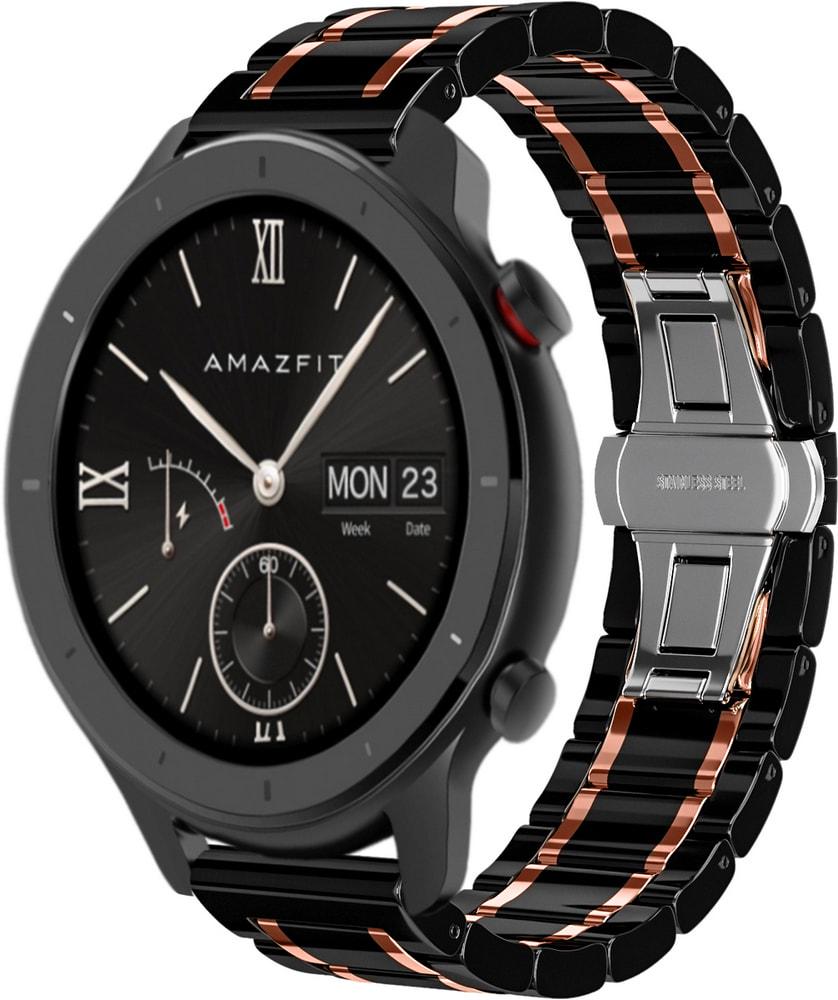 Ремешок керамический Ceramo для Amazfit GTR 42 мм Black/Pink (28736-51)