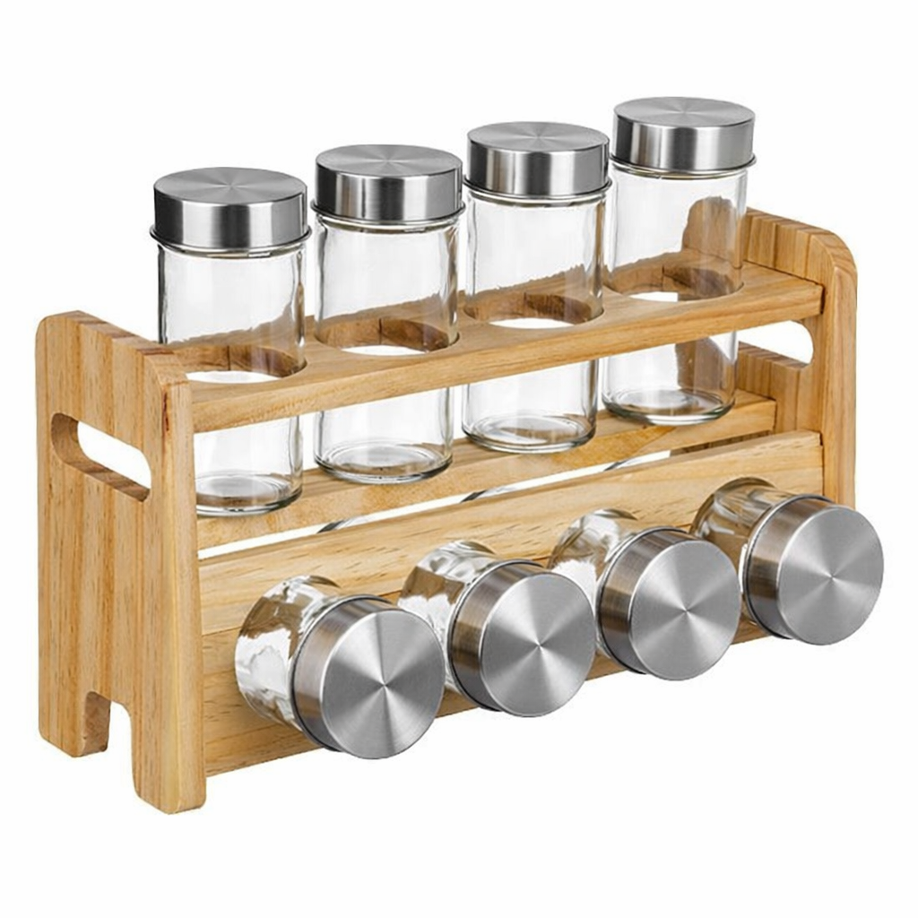 Набор баночек для специй 8 шт. на деревянной подставке 26х11,5х18 см (32084760) Набор баночек для специй 8 шт. на деревянной подставке 26х11,5х18 см (32084760)