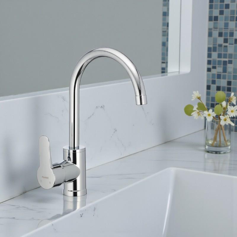 Смеситель для мойки PLAMIX LEON-11 высокий однорычажный пластик Хром (b-PM0010) - фото 6 Смеситель для мойки PLAMIX LEON-11 высокий однорычажный пластик Хром (b-PM0010) - фото 6