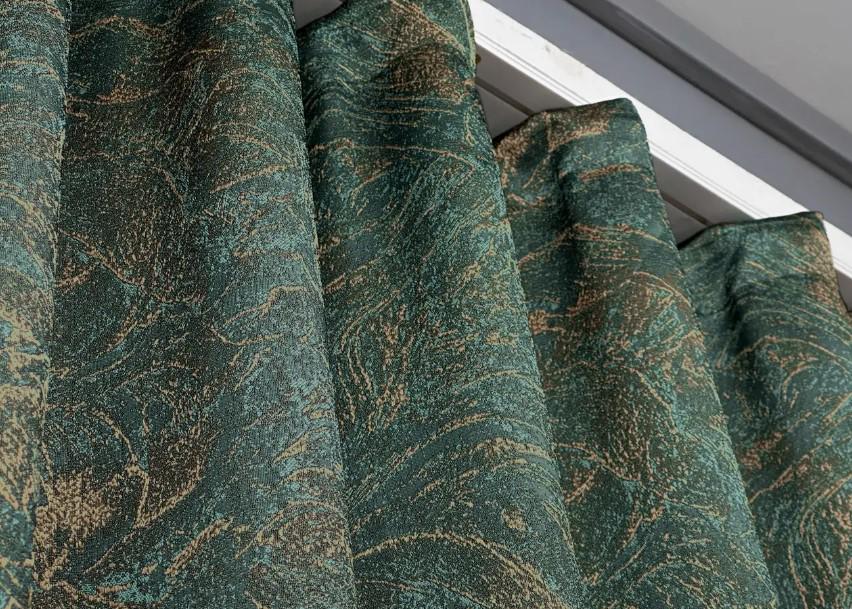 Комплект штор Fantasy жакард 1,5х2,9 м 2 шт. Смарагдовий/Золотистий (1633ш) - фото 7 Комплект штор Fantasy жакард 1,5х2,9 м 2 шт. Смарагдовий/Золотистий (1633ш) - фото 7