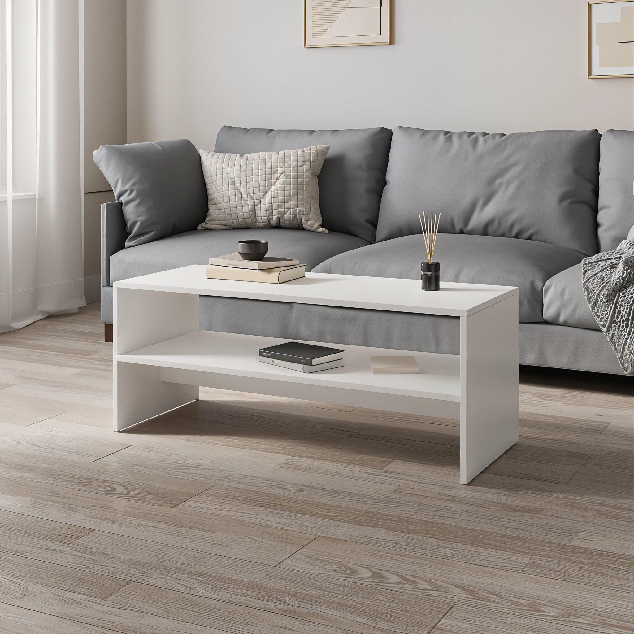 Журнальний стіл F-80 996х398х400 мм Білий - фото 1 Журнальний стіл F-80 996х398х400 мм Білий - фото 1