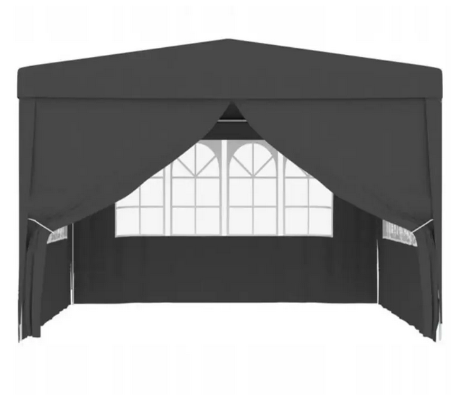 Павильон садовый Gordon с 4 стенками/окнами и UV 50+ 3×3×2,5 м 9 м2 Графитовый (G1252)