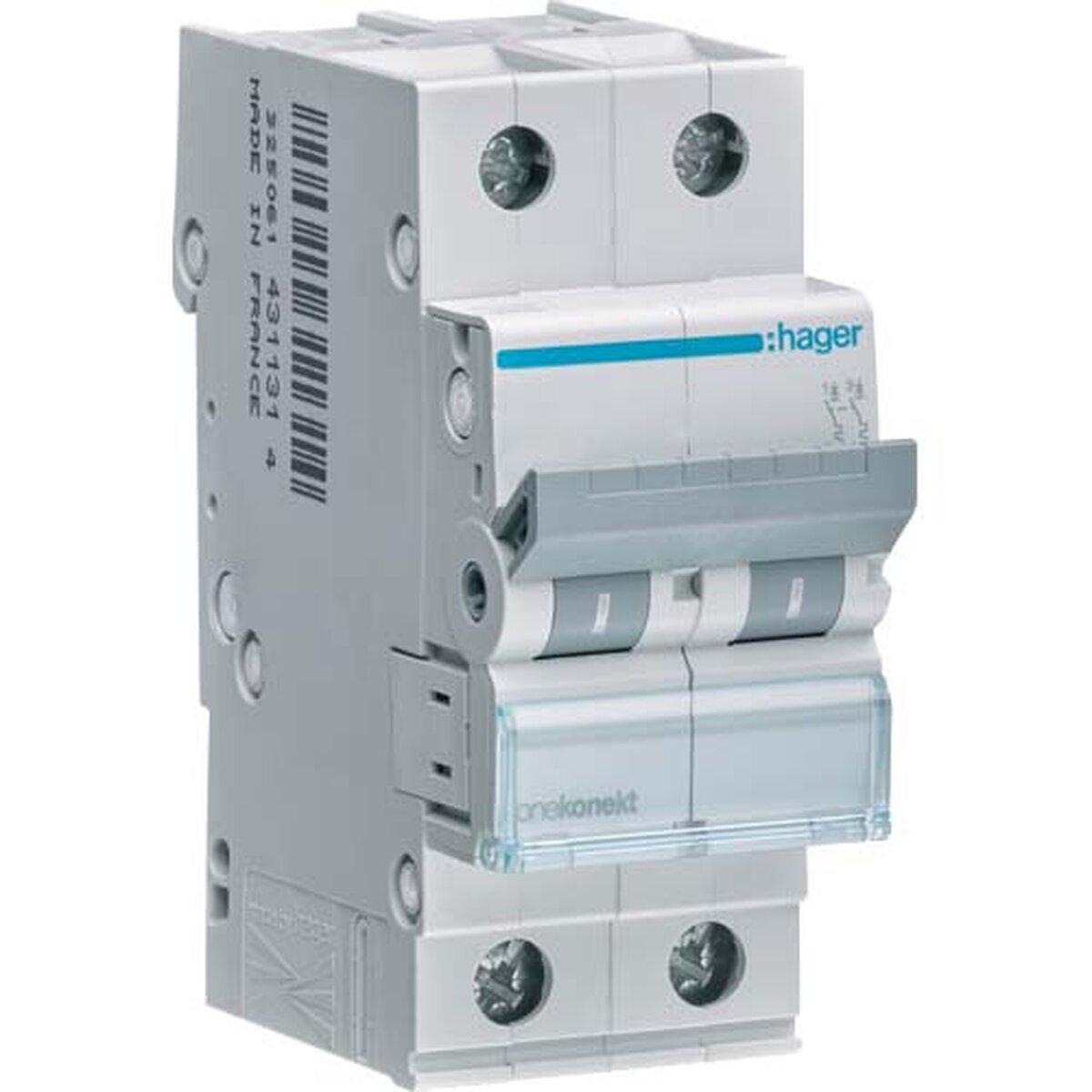 Автоматический выключатель Hager MCN232 2 полюса 32А С 6 кА 2M (SW-105243)