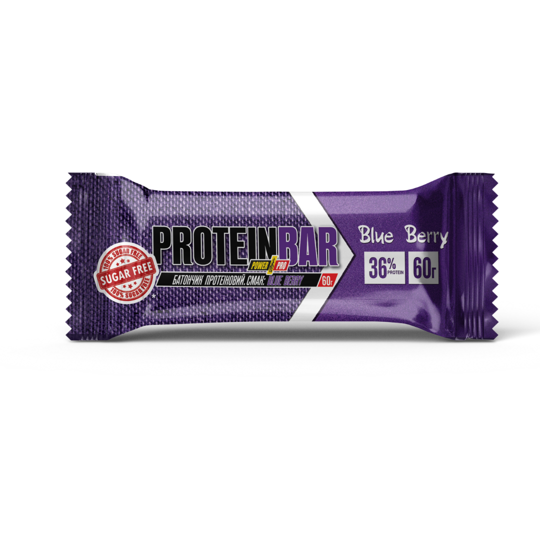 Протеиновые батончики Power Pro 36% 60 г без сахара 60г Лесная ягода 20шт. (1024672727)