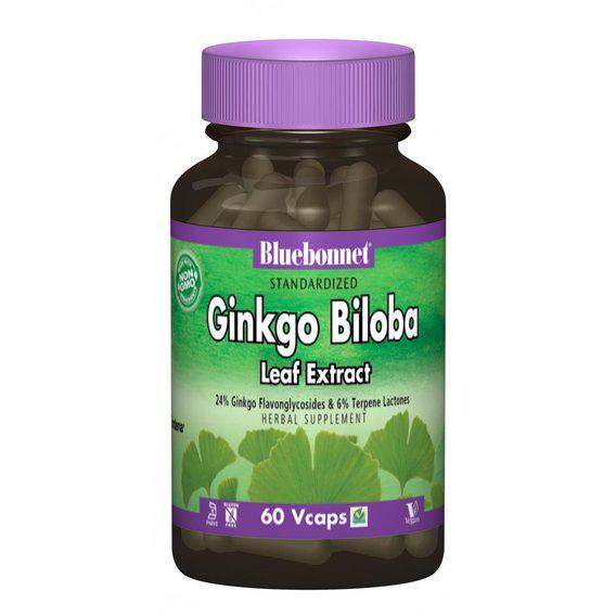 Гінко білоба Bluebonnet Nutrition Ginkgo Biloba Leaf Extracte 60 Caps