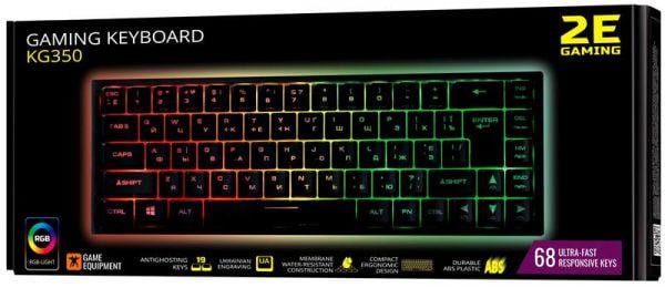 Клавиатура 2E Gaming KG350 RGB 68 Key Black (2E-KG350UBK) - фото 6