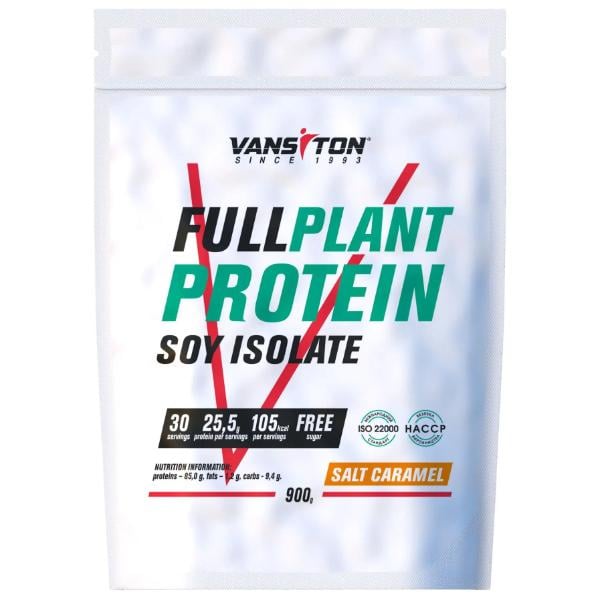 Протеїн Vansiton Full Plant Protein Soy Isolate Salt Caramel 900 г/30 порцій (23469128)