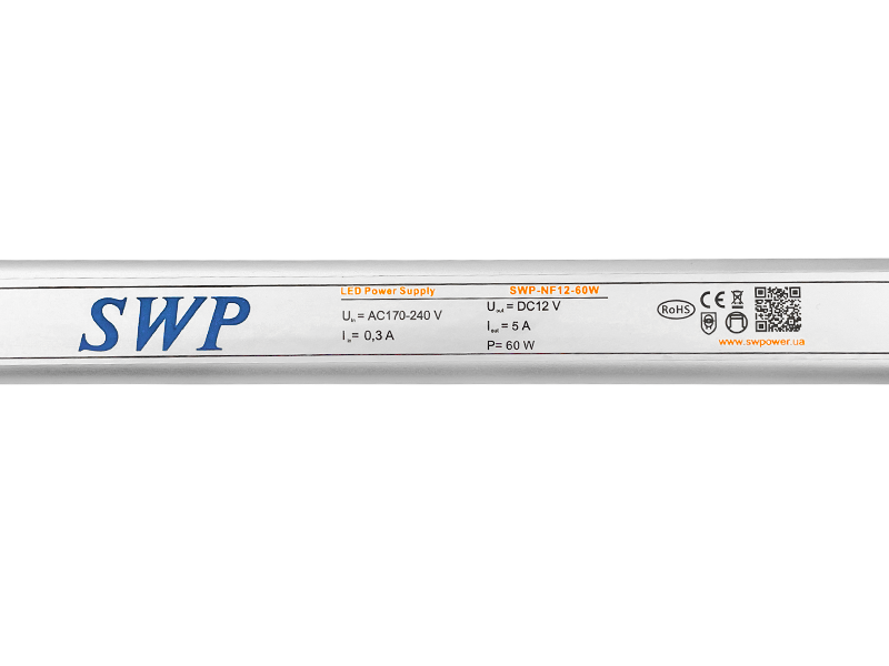 Блок живлення 60W IP20 12V стабілізовані за напругою (SWP-NF12-60W SLIM) - фото 5