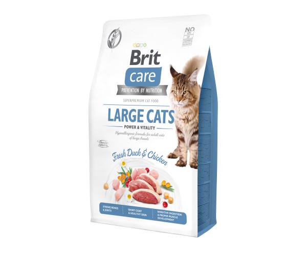 Корм Brit Care Cat Grain-Free Power and Vitality курка та качка для котів великих порід 2 кг (44768)