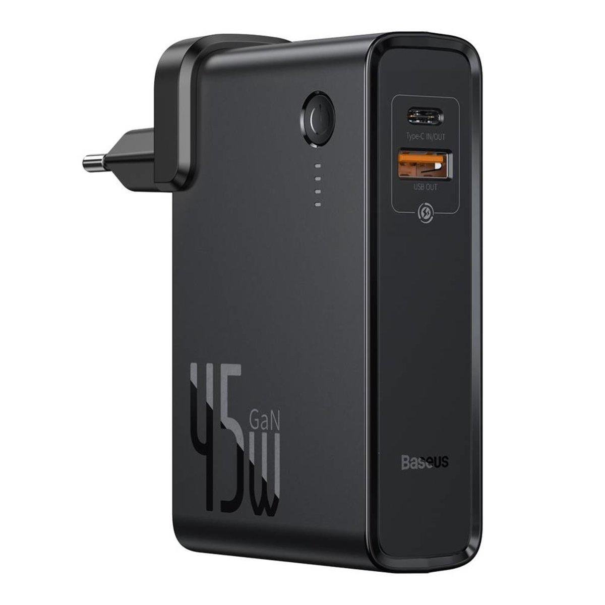 Зарядний пристрій BASEUS Power Station 2in1 Power Bank-Charger 10000 mAh 45W Black (PPNLD-C01)
