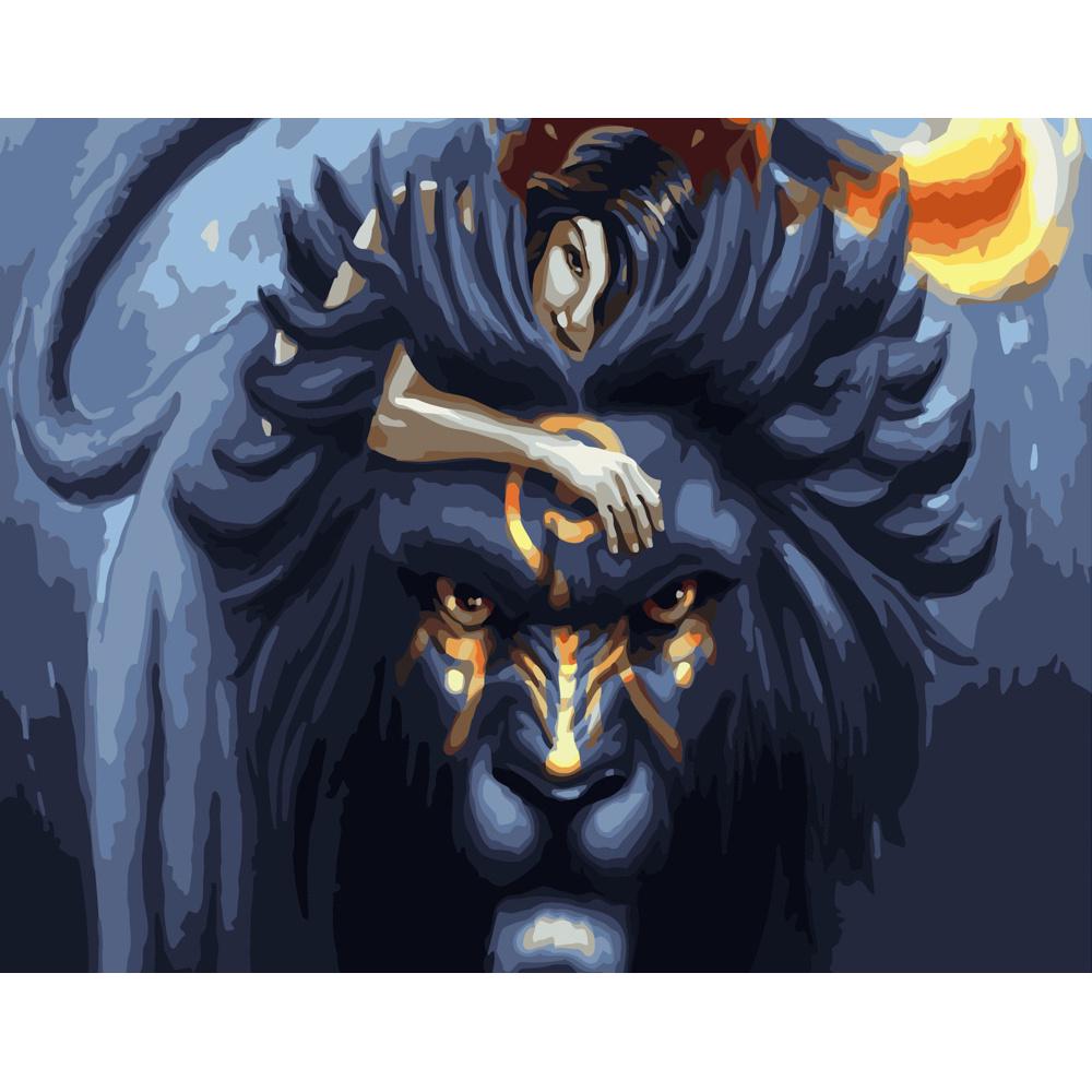 Картина за номерами Strateg Преміум Темний лорд 40х50 см (GS381)