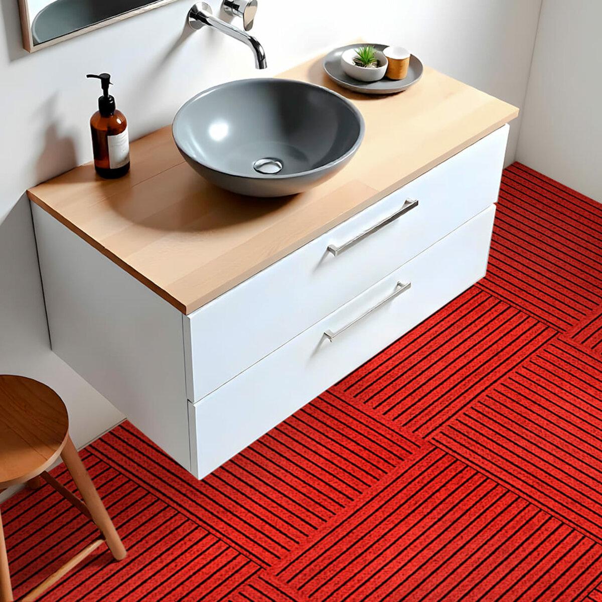 Плитка самоклеящаяся под ковролин бургунди 600х600х4,5 мм (SW-00002487) - фото 7