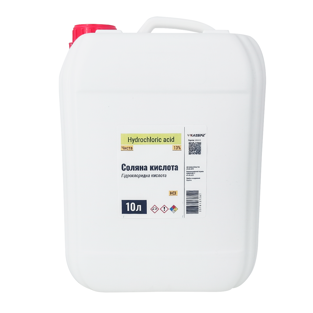 Соляна кислота 13% ч 10 л (2378137207)