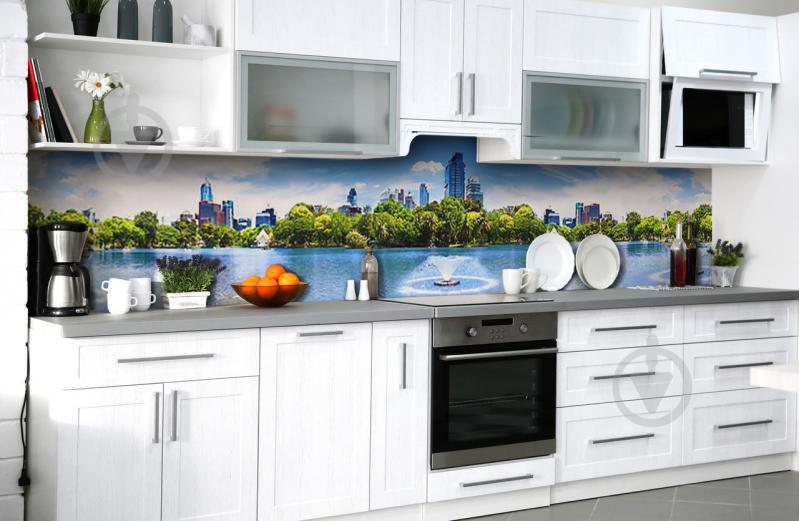 Наклейка виниловая кухонный фартук Zatarga "Городской фонтан" 600х2500 мм Наклейка виниловая кухонный фартук Zatarga "Городской фонтан" 600х2500 мм