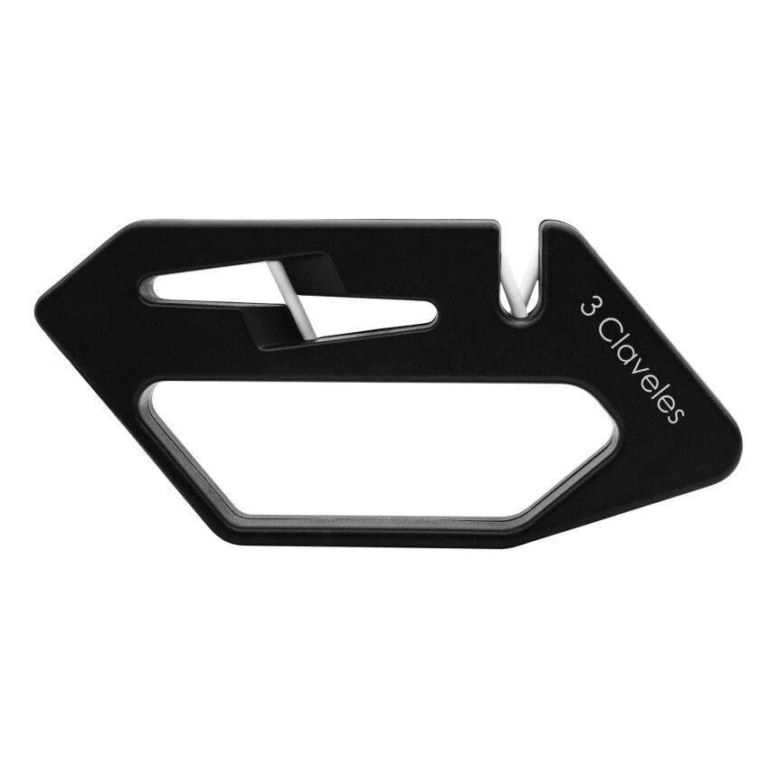 Стругачка для ножів зі звичайним лезом і ножиць 3 Claveles 15 см поліпропілен Чорний (1882219985)