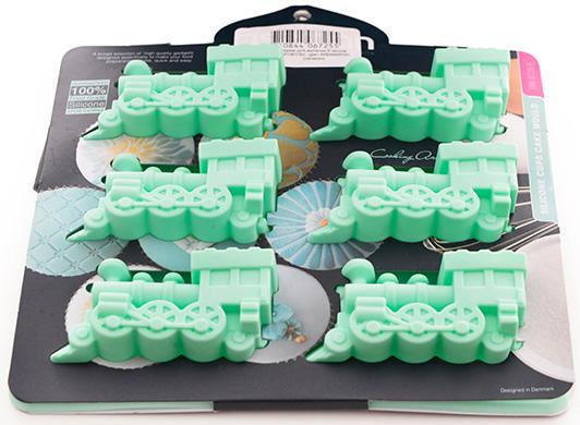 Форма для выпечки Fissman Паровозики силиконовая 22х20 см 6 ячеек (FN-6725)