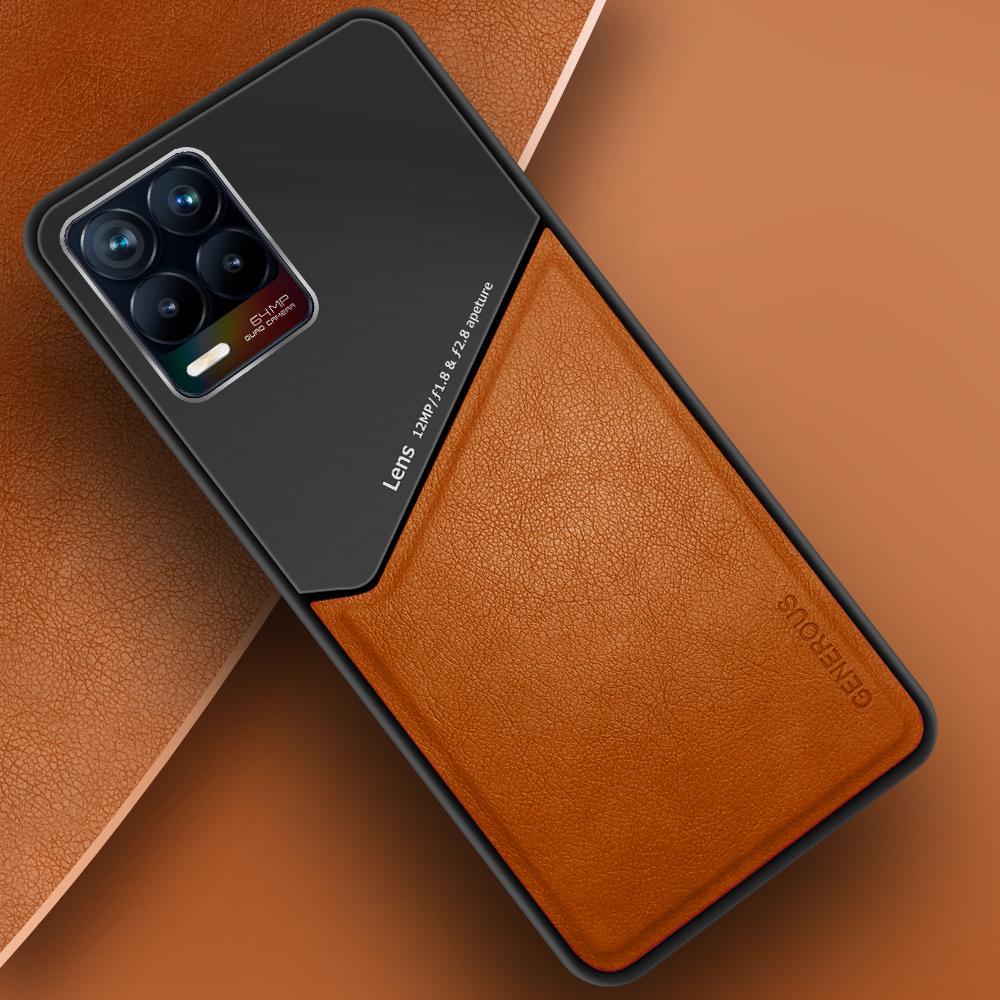 Комбинированный чехол Generous на Realme 8 Orange (24154-2C)