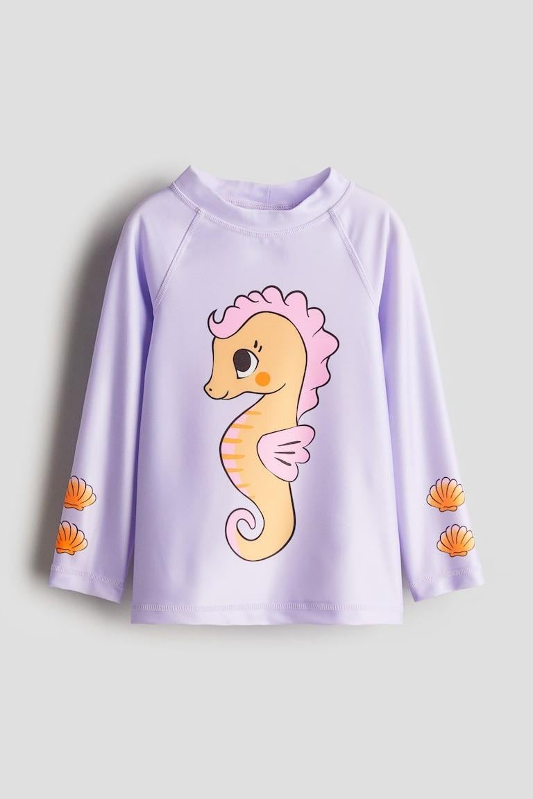 Купальный топ H&M Кузнечики 1155970 122-128 см Сиреневый