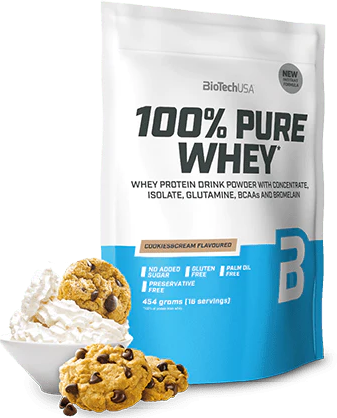 Протеин BioTechUSA 100% Pure Whey 454 g 16 servings Сookies Сream - фото 2