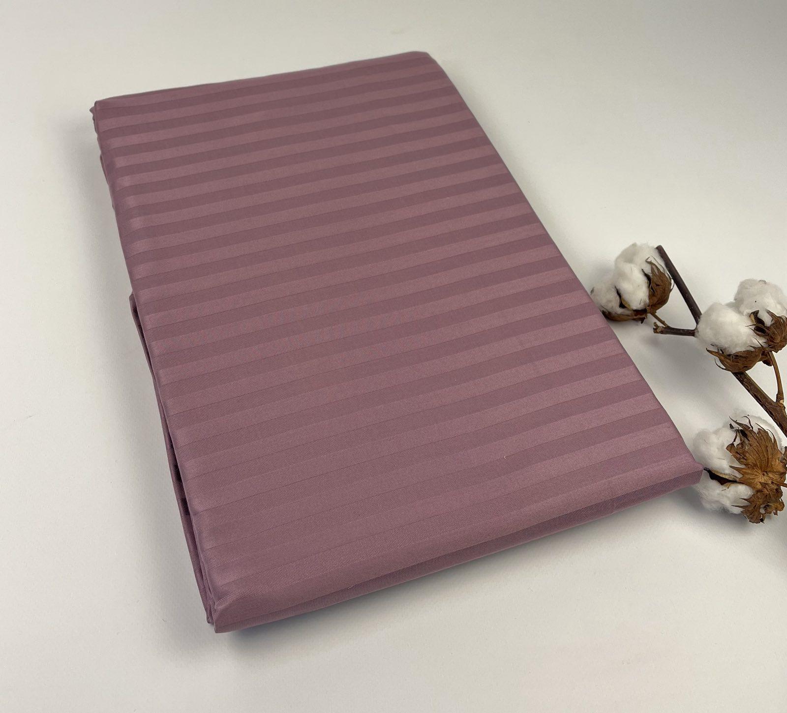 Простыня Maison D'or Lilac страйп-сатин с наволочками 180х240 см (CN27402)