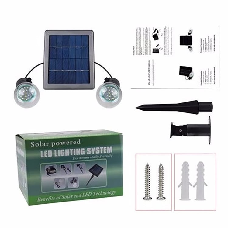 Світильник на сонячній батареї Hooree з двома енергозберігаючими лампами (1494203) - фото 3