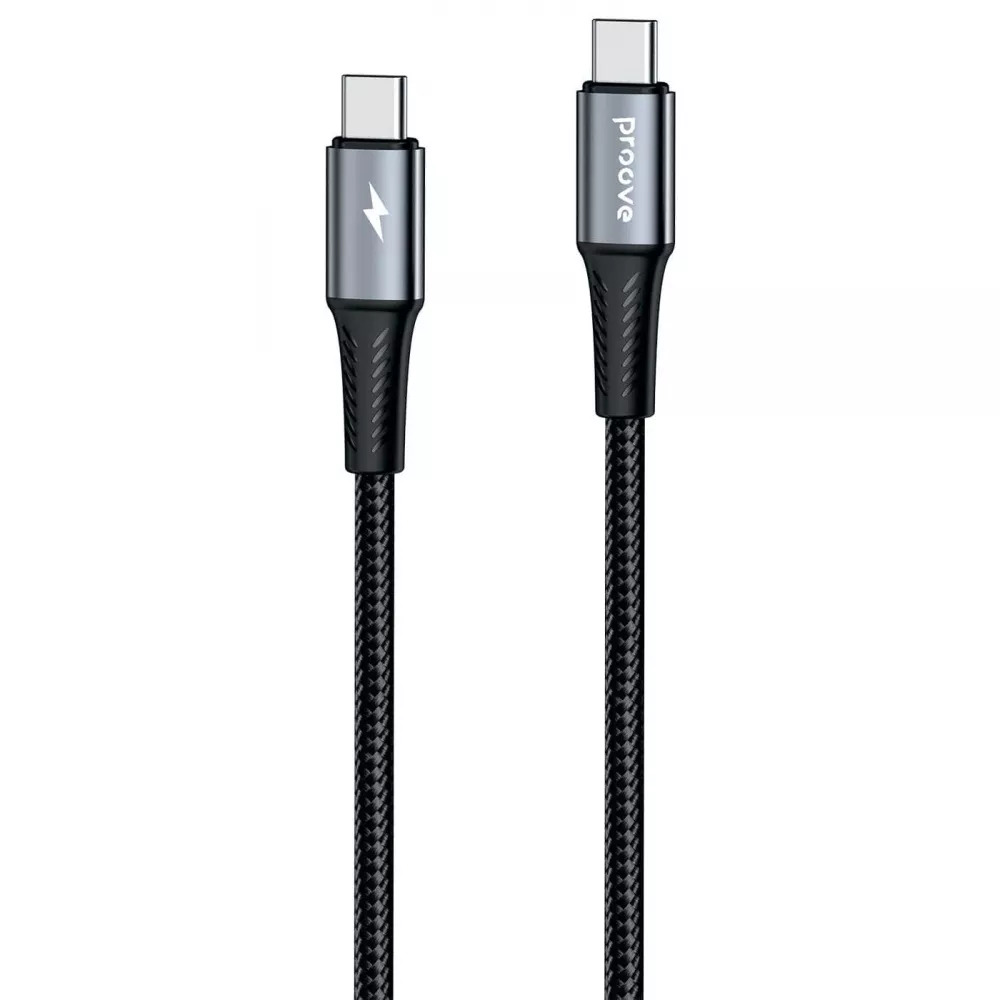 Кабель для зарядки Proove WireX Pro, Type-C to Type-C, 100W, длина 1,5 м, Черный (CCWX11002201) Кабель для зарядки Proove WireX Pro, Type-C to Type-C, 100W, длина 1,5 м, Черный (CCWX11002201)