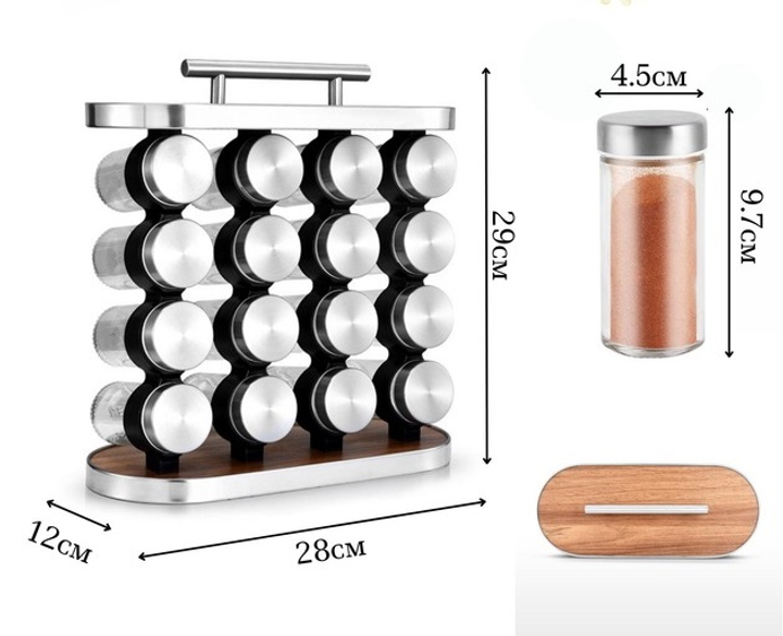 Набір банок для спецій Seasoning Bottle 16 шт. - фото 6