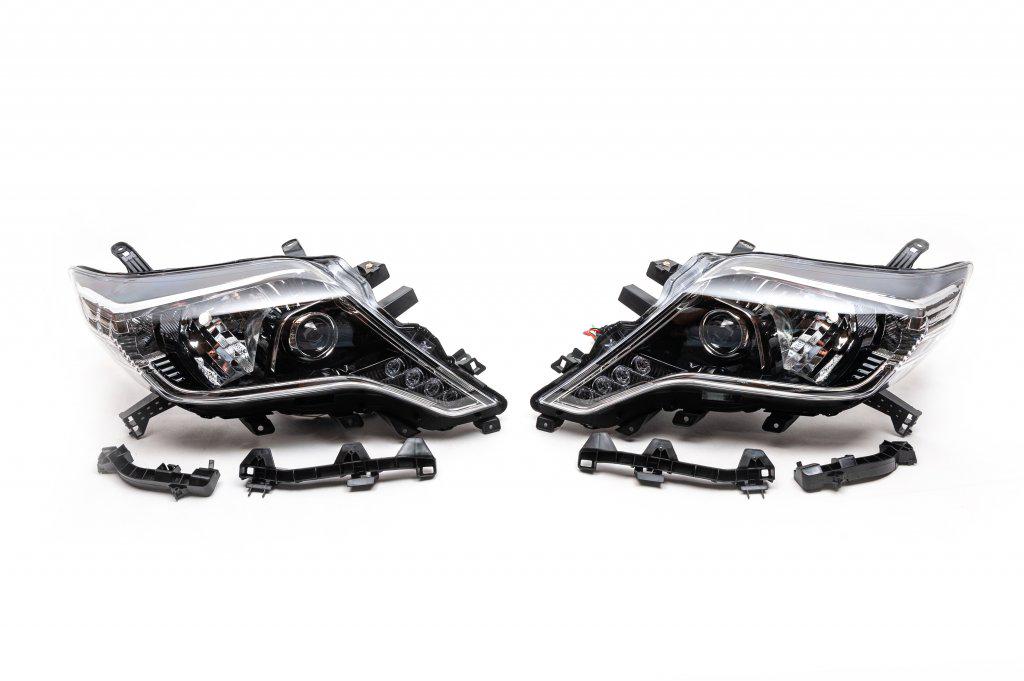 Передняя оптика LED Без AFR адаптации 1234 Upgrade для Toyota Land Cruiser Prado 150 разные материалы