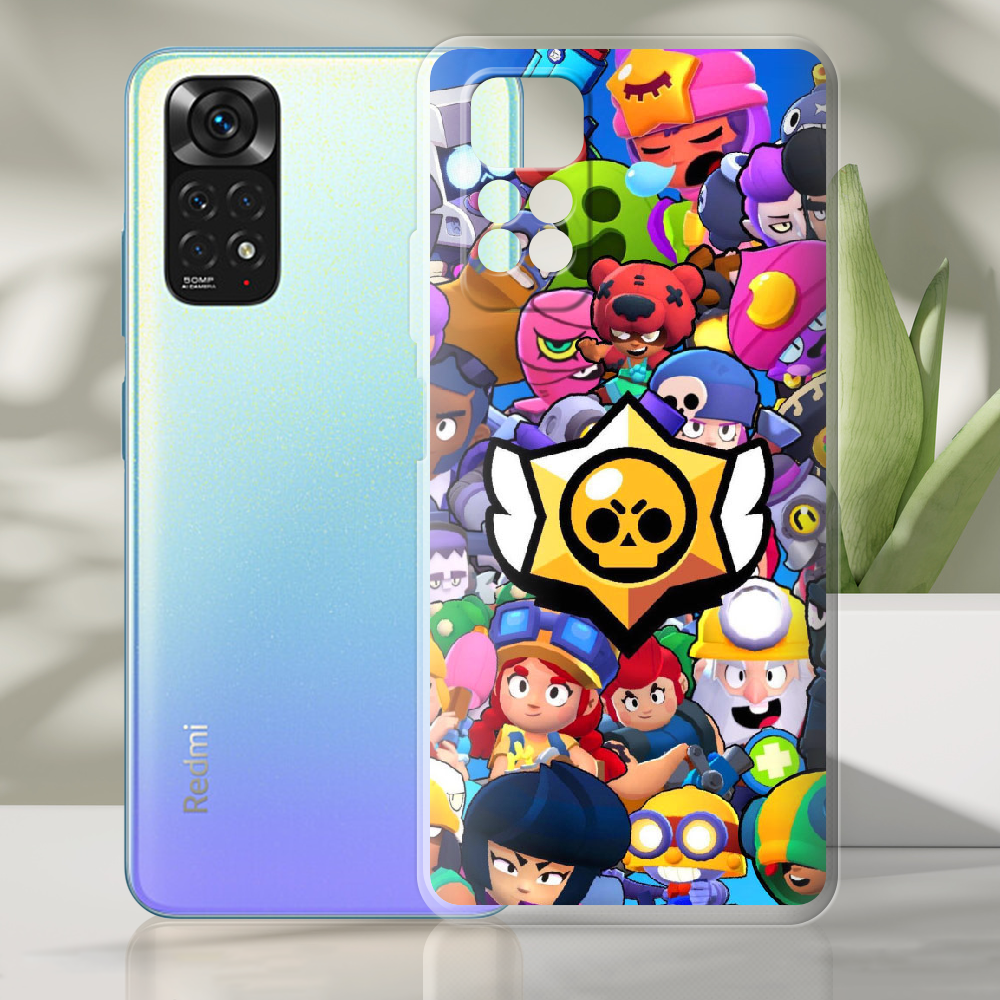 Чехол BoxFace Xiaomi Redmi Note 11 Global Version Brawl Stars Прозрачный силикон (44124-up2389-44124) - фото 2