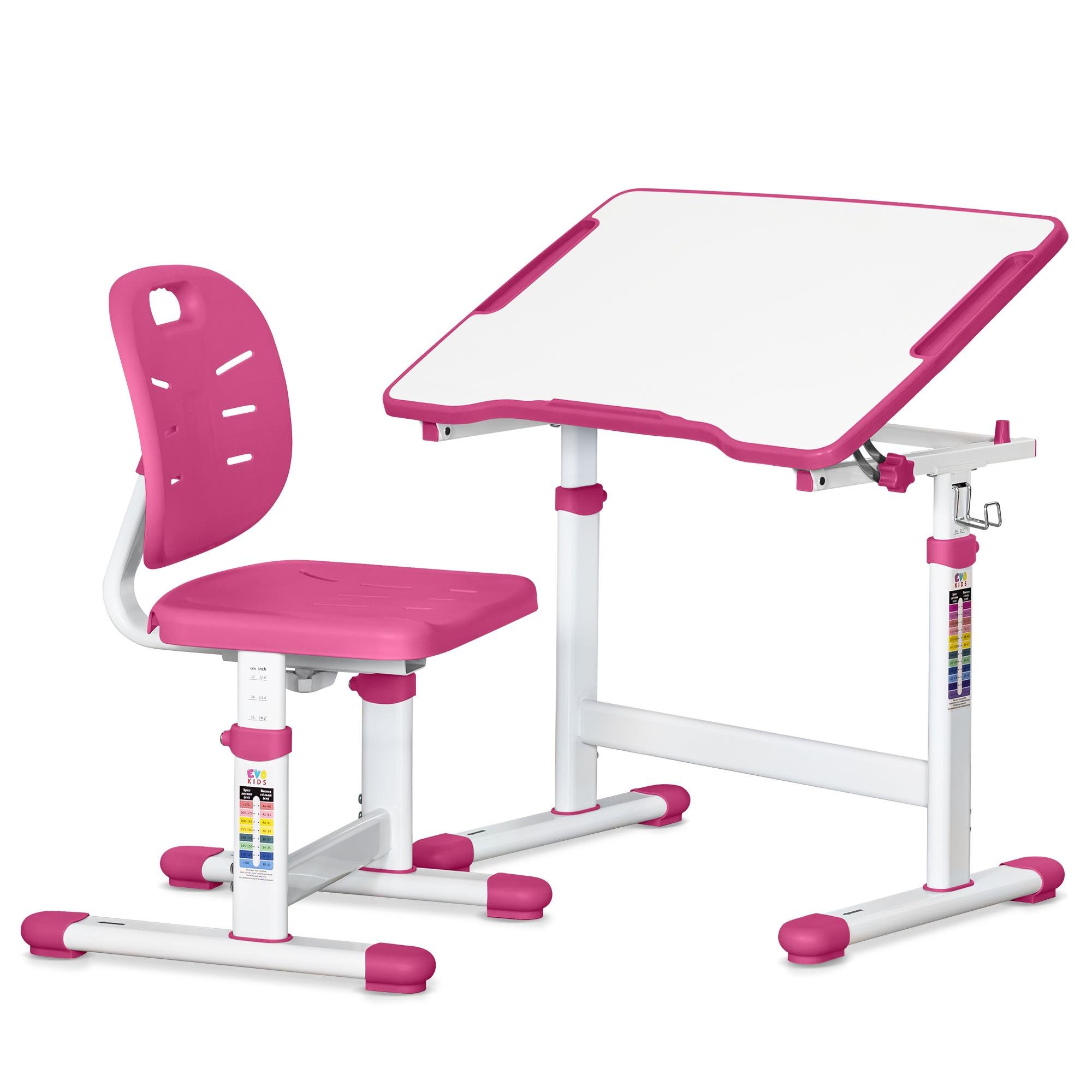 Комплект стіл та стілець Evo-kids Evo-03 Ergo Pink (Evo-03 Ergo PN)