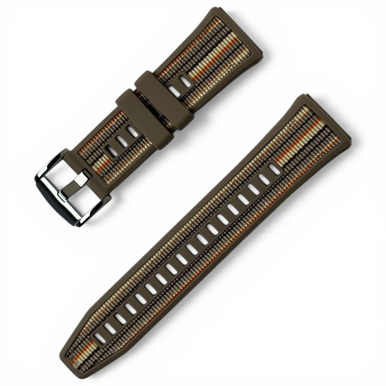 Ремешок силиконовый Primolux Nylon Silicone для смарт-часов Huawei Watch Gt 6 Pro 46 мм Light Brown (2988779594)