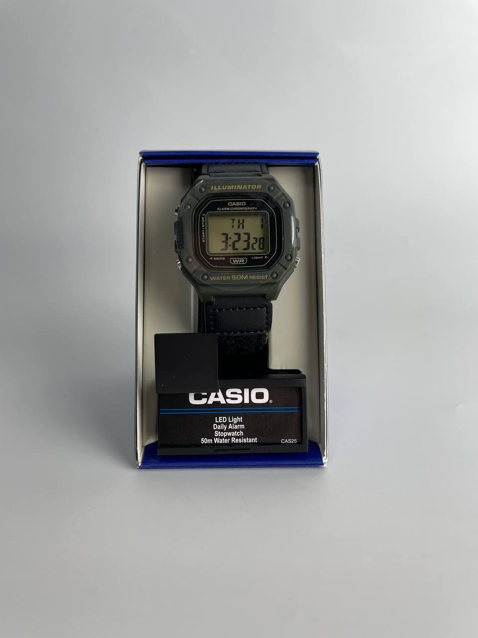 Наручний годинник чоловічий Casio W-218HB-3AVCF з тканинним ремінцем