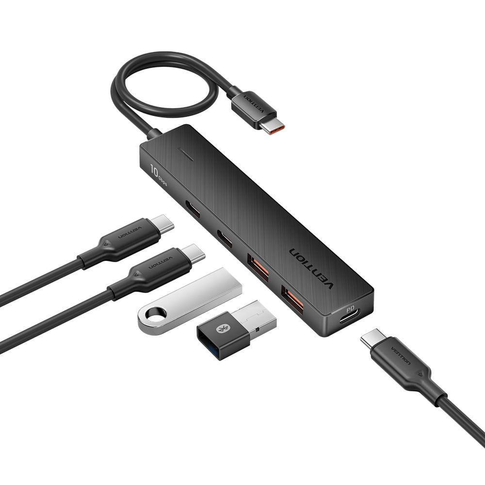 Хаб Vention USB 0.15 м 10 Гбит/с PD 100 Вт Черный (CKDBB)