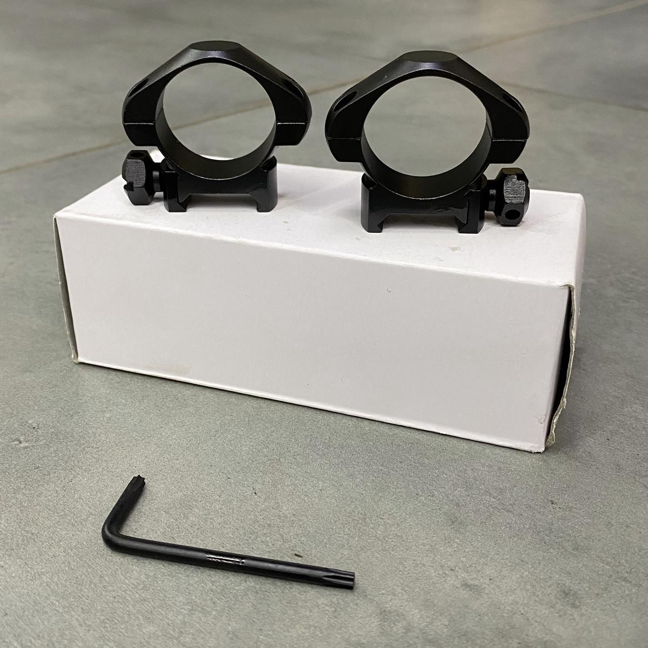 Кольца Hawke Precision Steel 30 мм Low на Weaver/Picatinny (23005) - фото 4