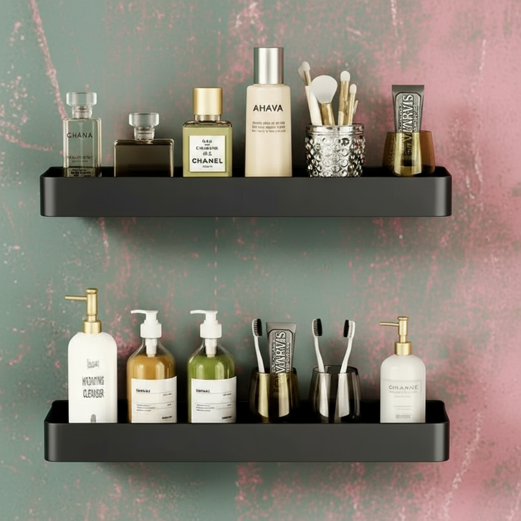 Набор полок для ванной Lighty 40 см Черный (00120_2)