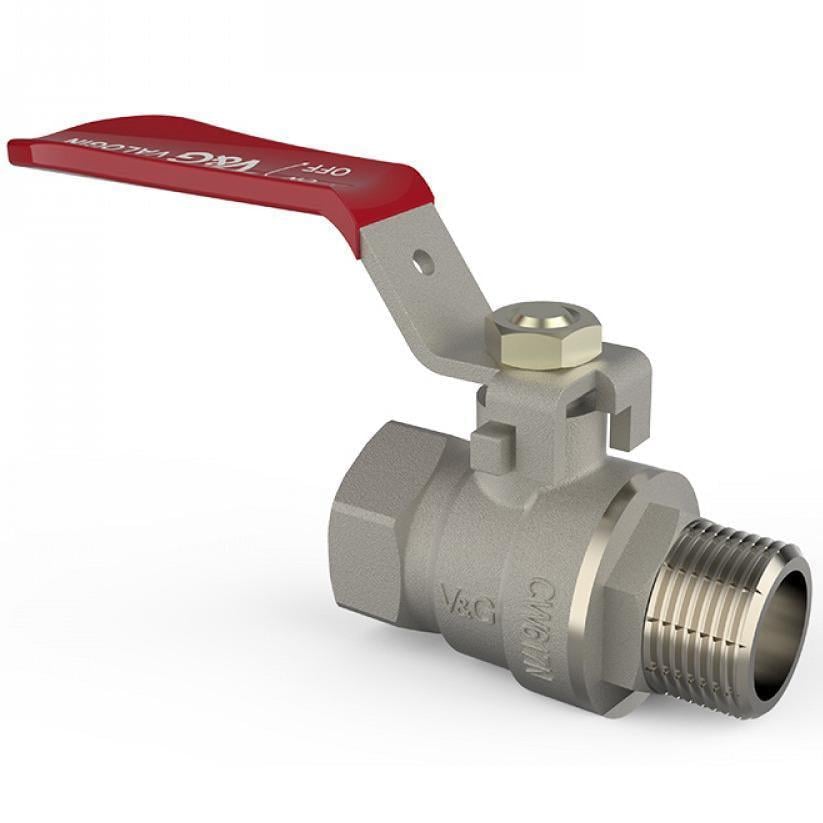 Кран шаровый V&G VALOGIN Optima 1 1/2" ВЗ Красный (SQ-1040165)