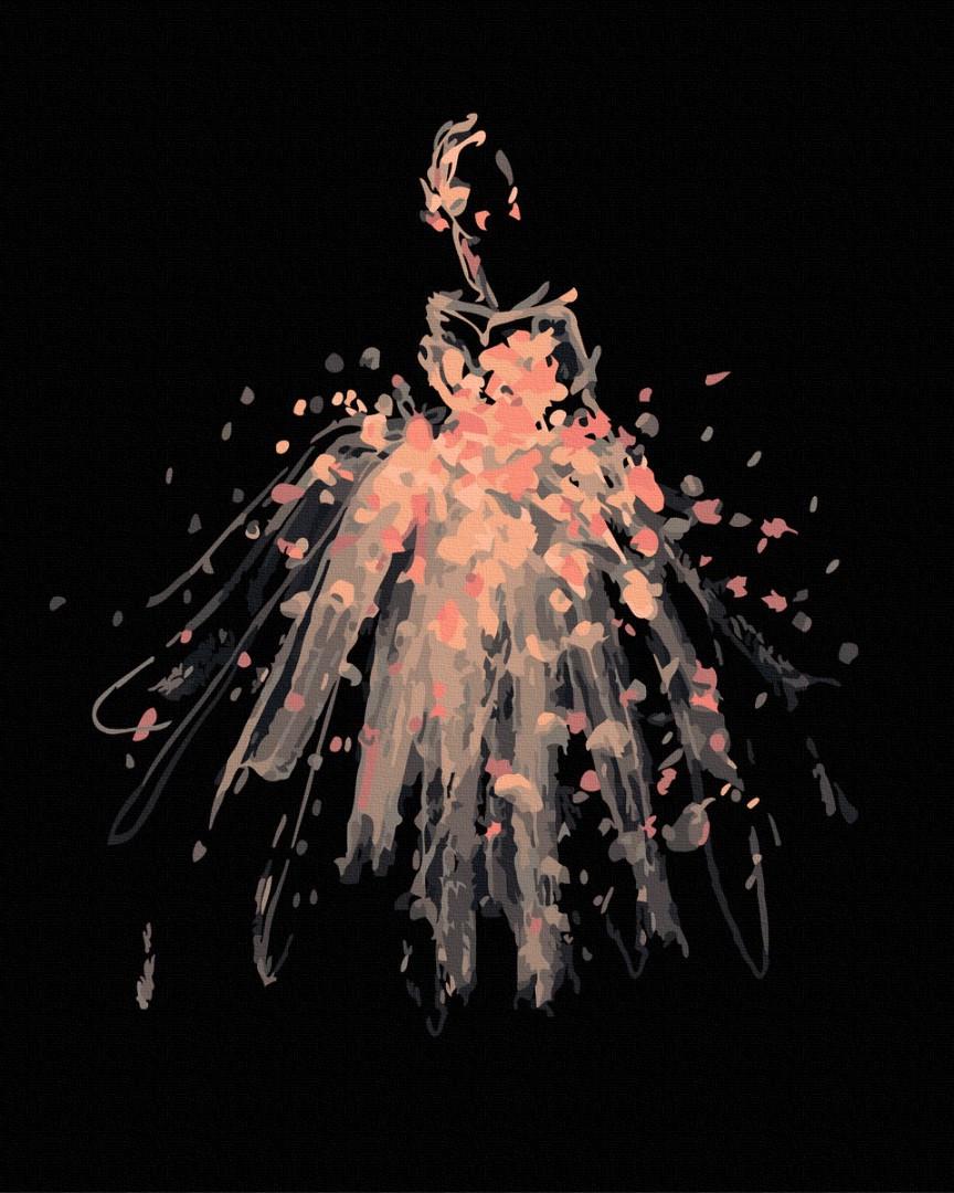 Картина за номерами Brushme Ескіз квітучої сукні 40x50 см (GX5009)