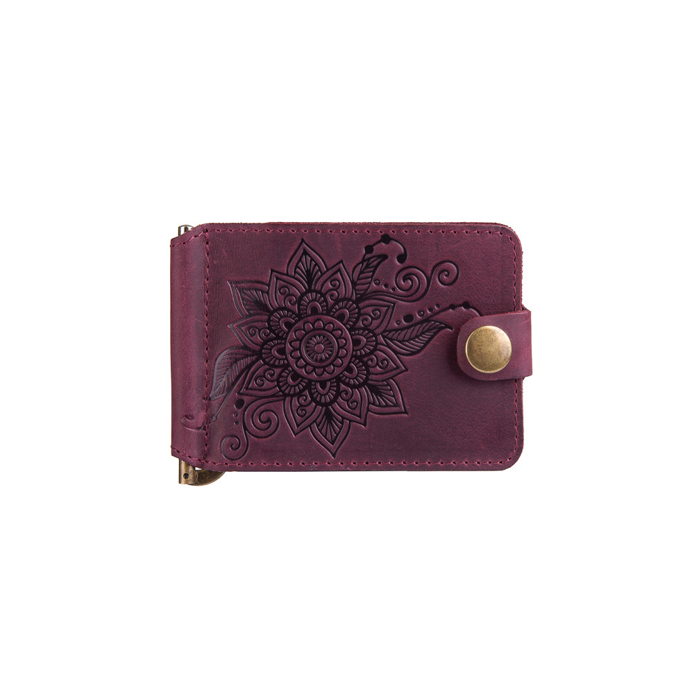 Зажим для денег HiArt MC-01 Shabby Mehendi Classic Plum (MC-01-S19-1621-T006)