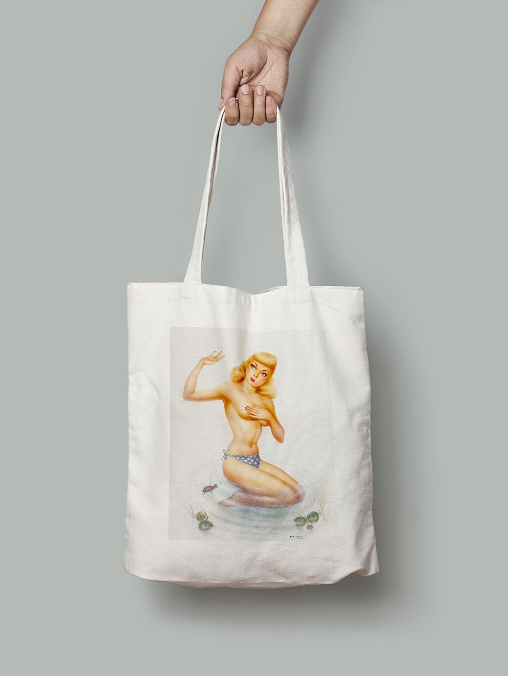 Эко-сумка Купание в речке шопер (pin_up010282_Bag)