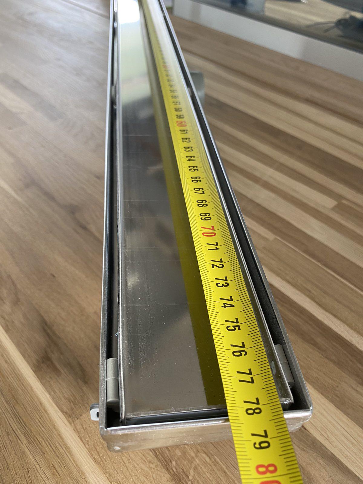 Трап лінійний MAXIFLOW Сlassik scala 80 cм з решіткою Плитка (4014.0Y050K.080) - фото 6