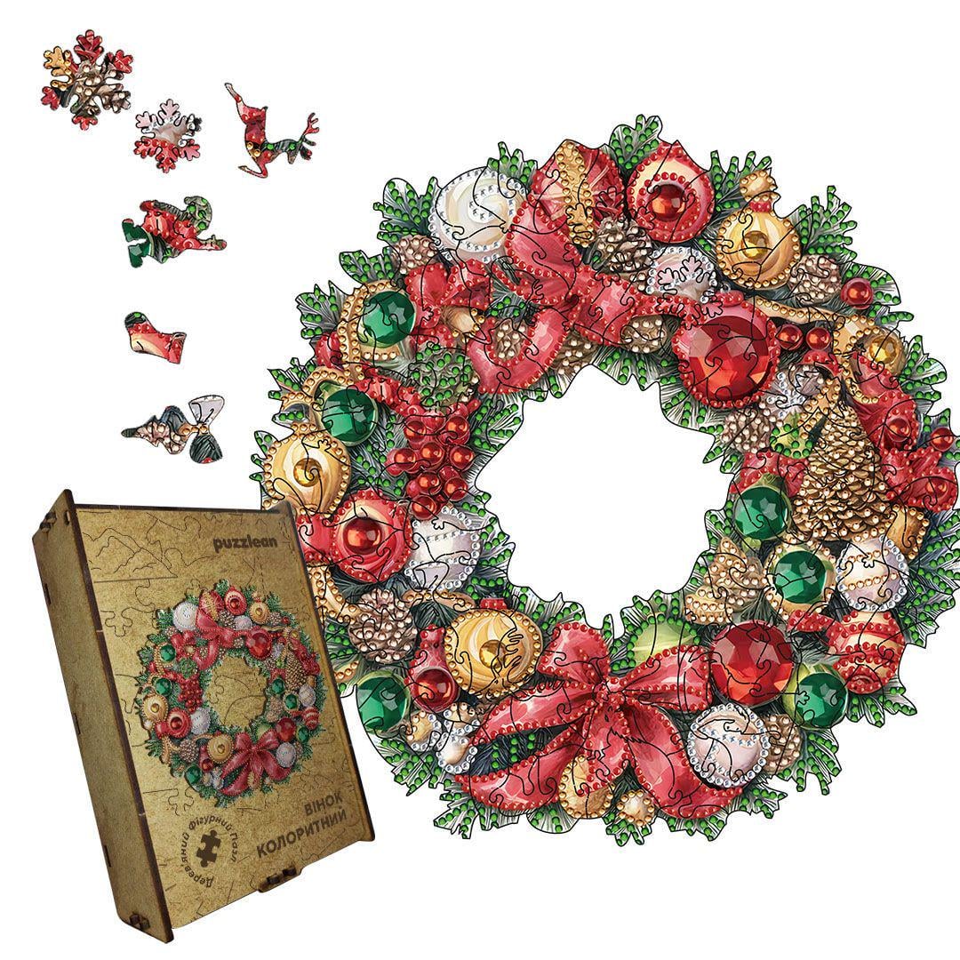 Пазл дерев'яний Колоритний Вінок А5 дерев'яна коробка 35 ел. (26107997) Пазл дерев'яний Колоритний Вінок А5 дерев'яна коробка 35 ел. (26107997)