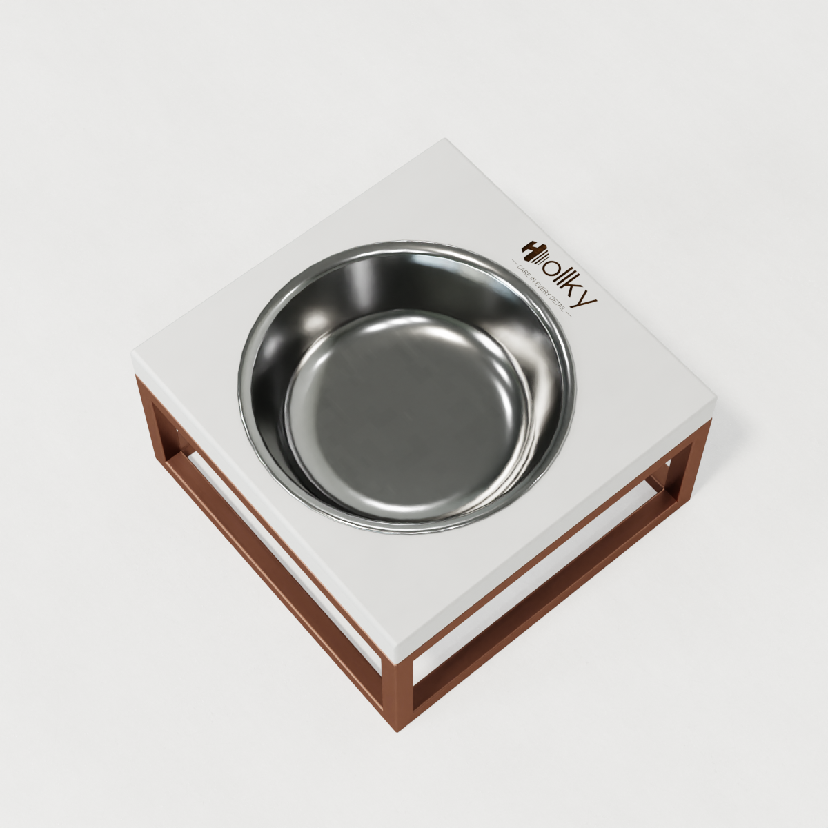 Миска на подставке для кошек и маленьких собак Hollky Base Solo S 0,45 л (S-18187-GLWH) - фото 5 Миска на подставке для кошек и маленьких собак Hollky Base Solo S 0,45 л (S-18187-GLWH) - фото 5