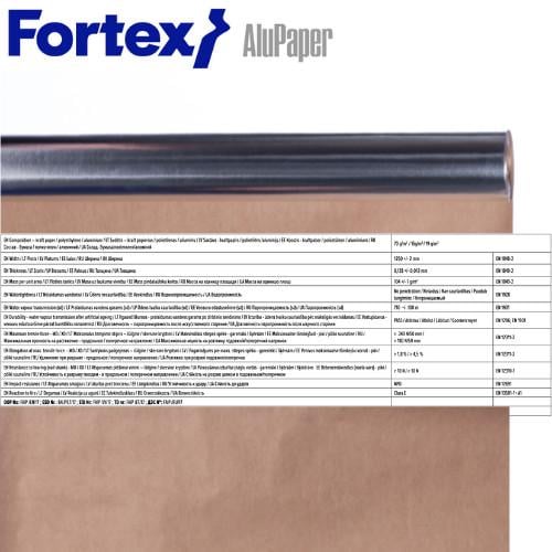 Пароизоляционная бумага Fortex AluPaper с алюминиевым слоем 1,25x24 м (8914284) - фото 6