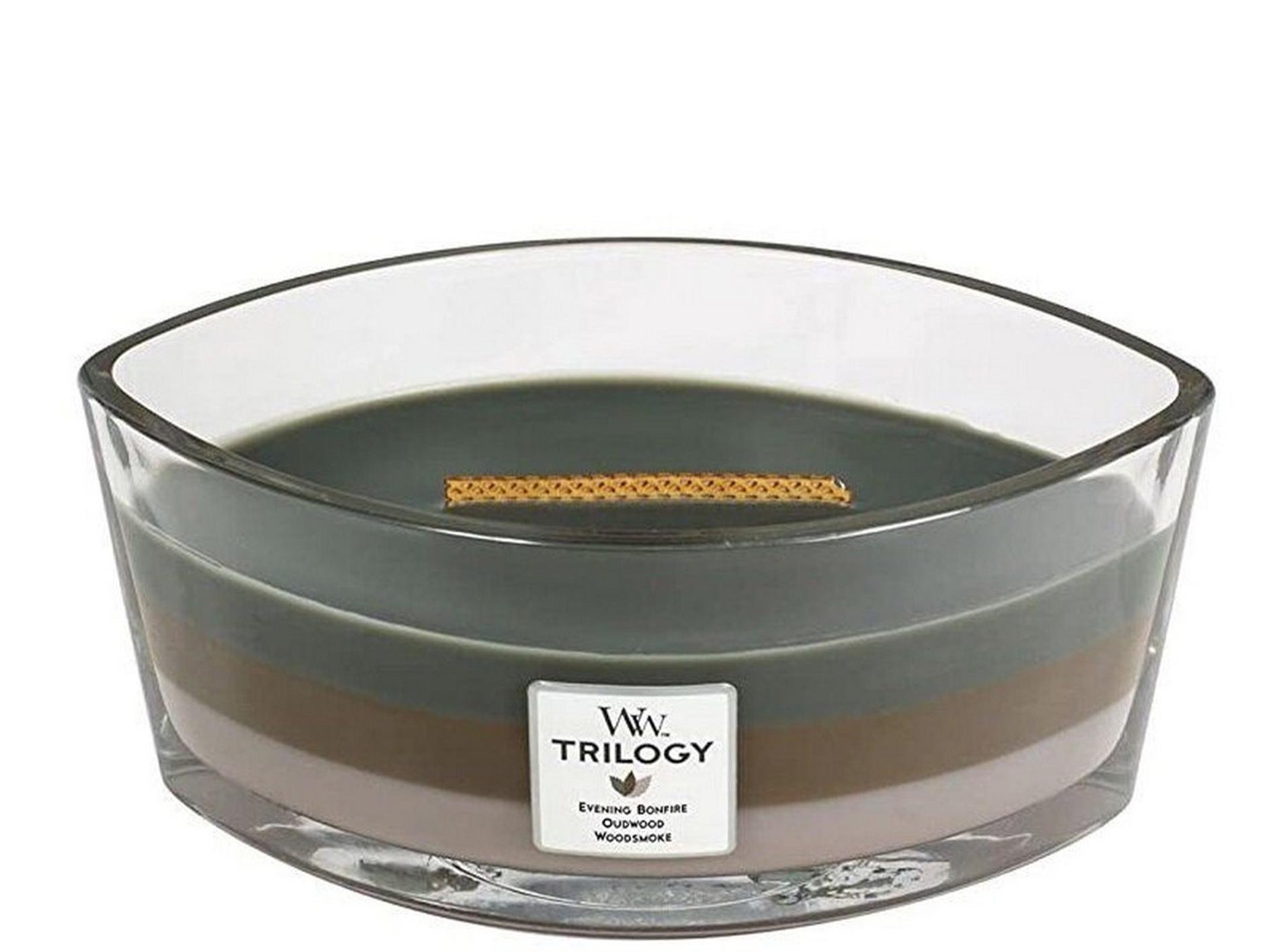 Ароматична свічка з тришаровим ароматом Woodwick Ellipse Trilogy Cozy Cabin 453 г