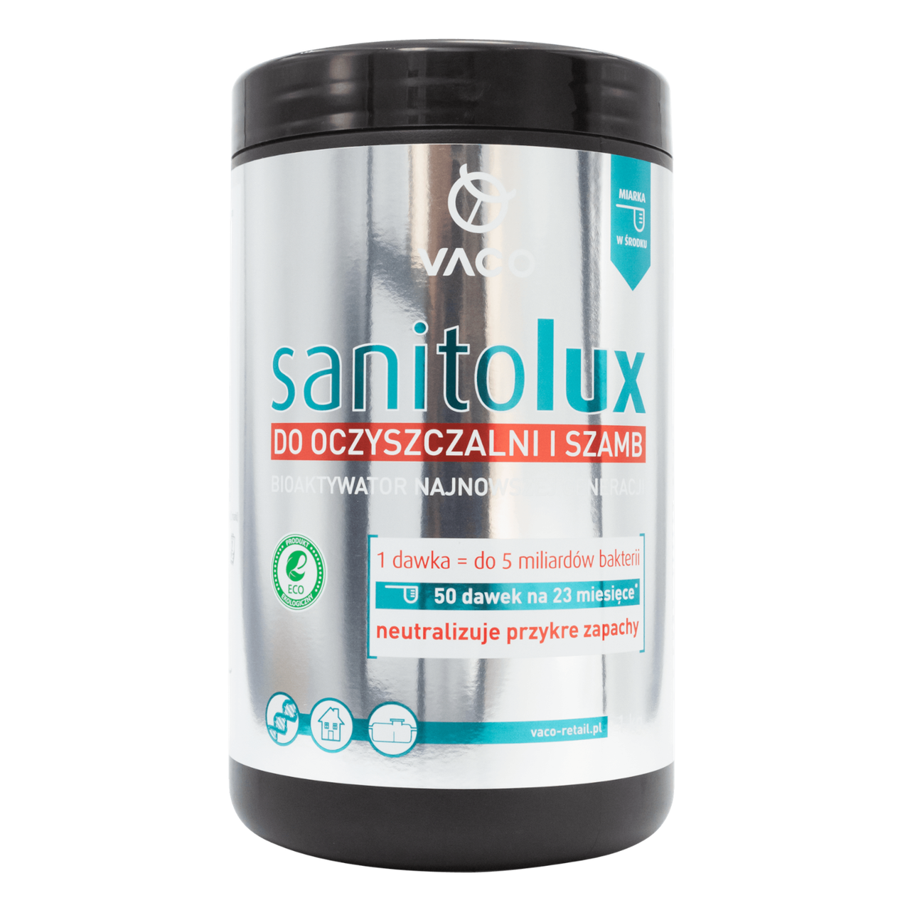 Біоактиватор VACO SanitoLUX для септиків та очисних споруд 1 кг (DV72)