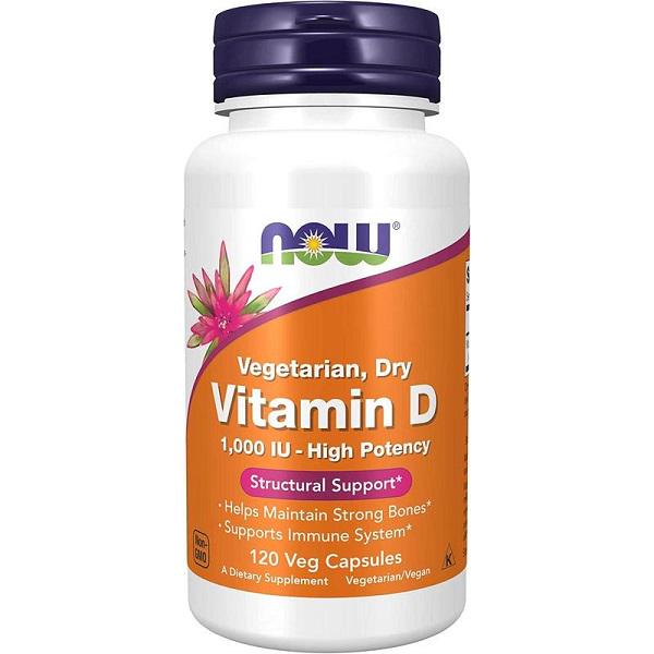 Витамин D NOW Foods Витамин D 1000 МЕ Сухой 120 овощей. капс. (000022475)